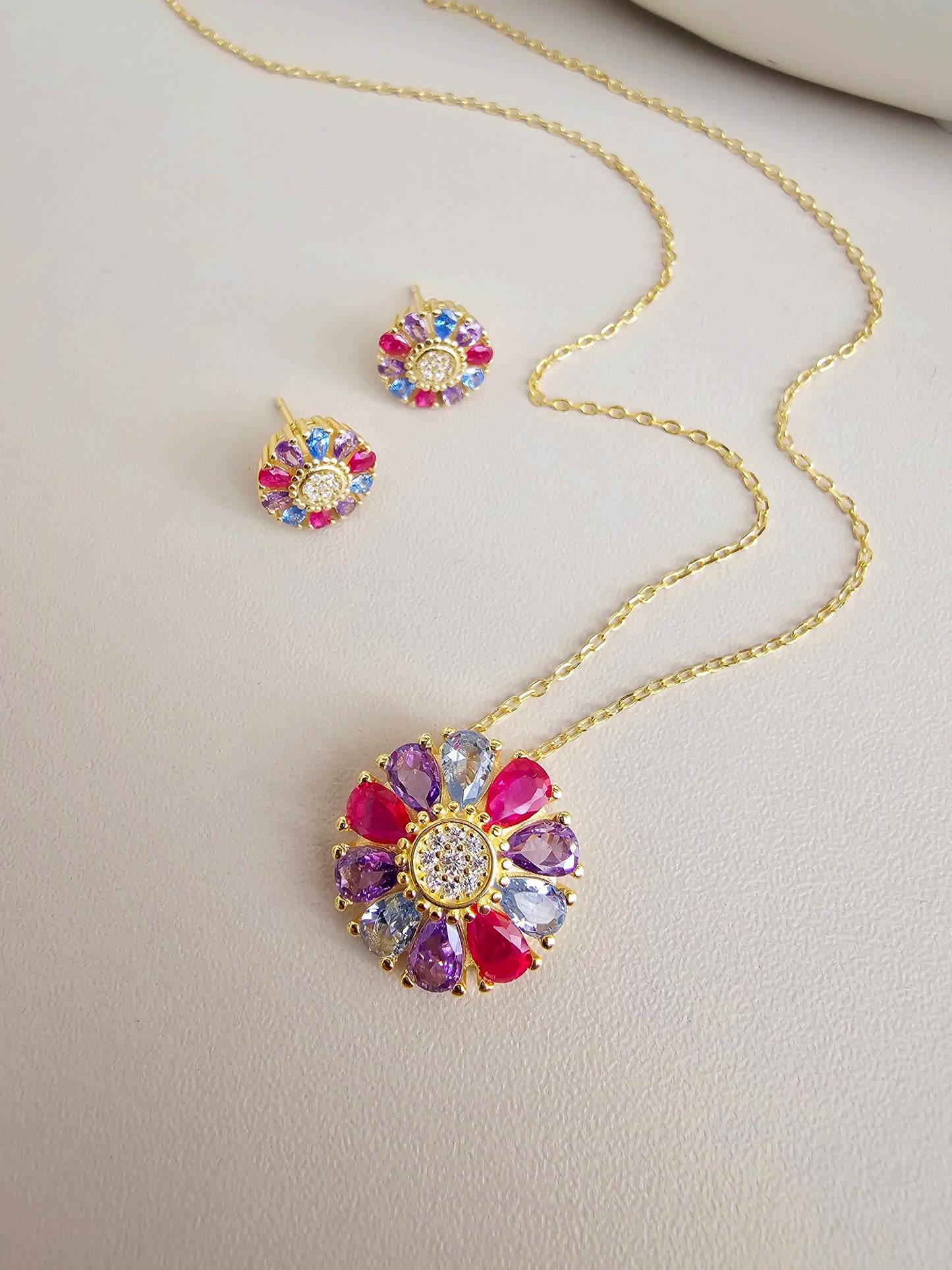 Rainbow flower set