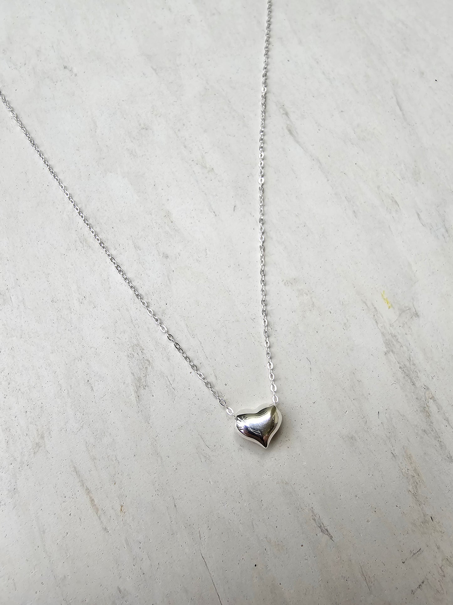 Chubby heart silver