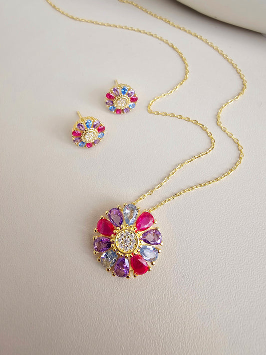 Rainbow flower set