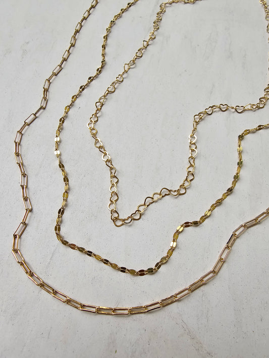 Golden layering necklaces