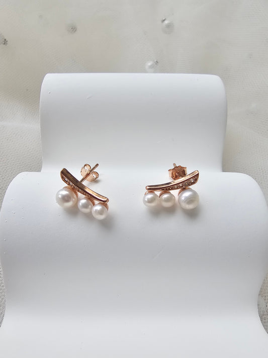 Pearl climber earrings