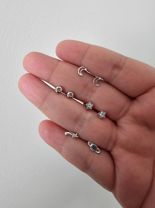 Silver piercings