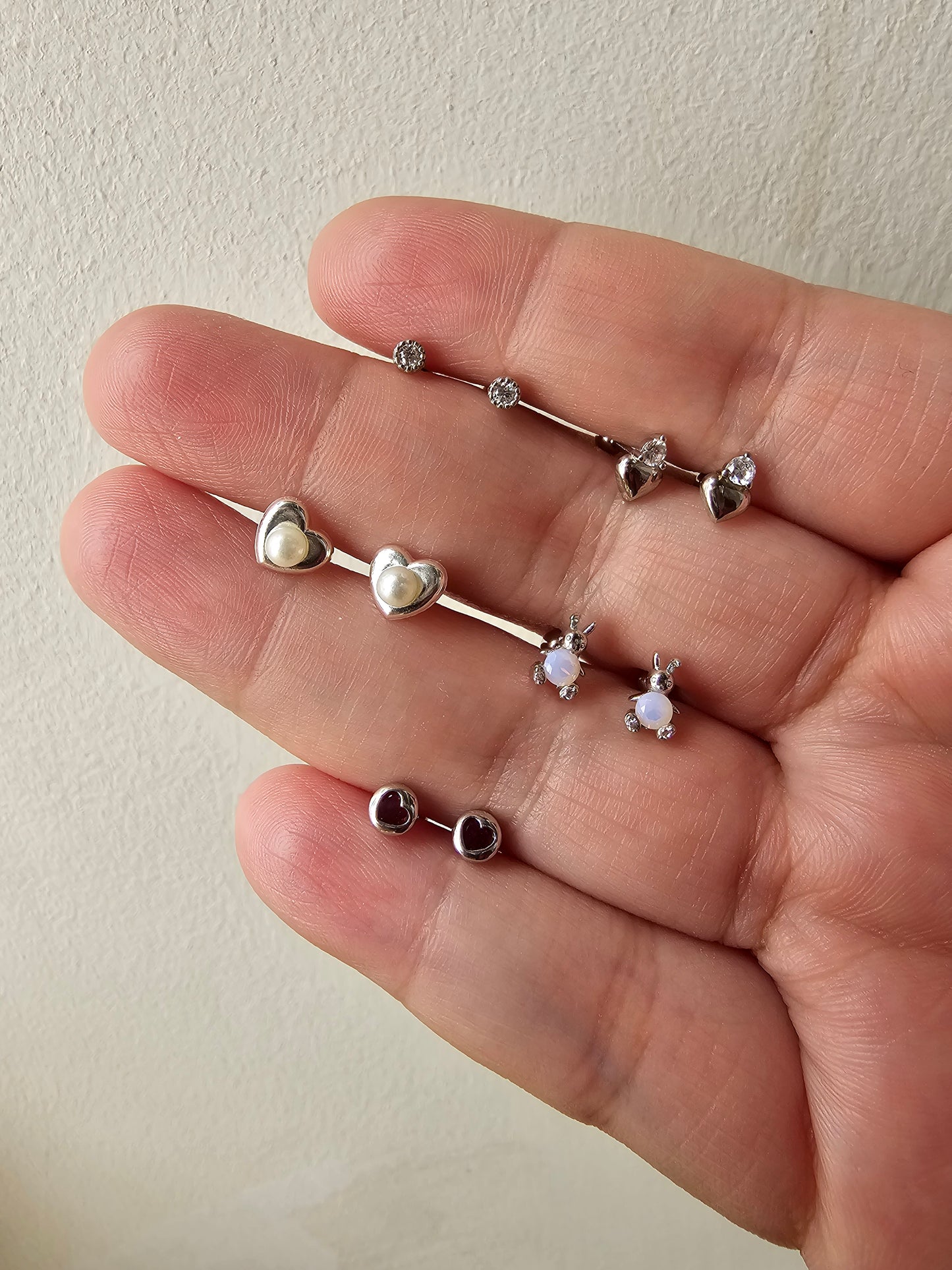 Silver piercings