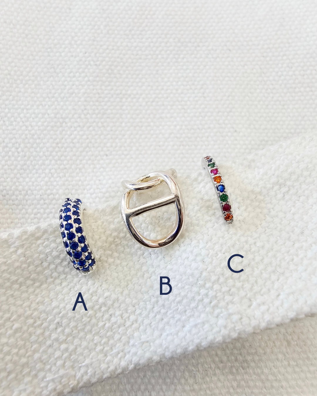 Silver earcuffs