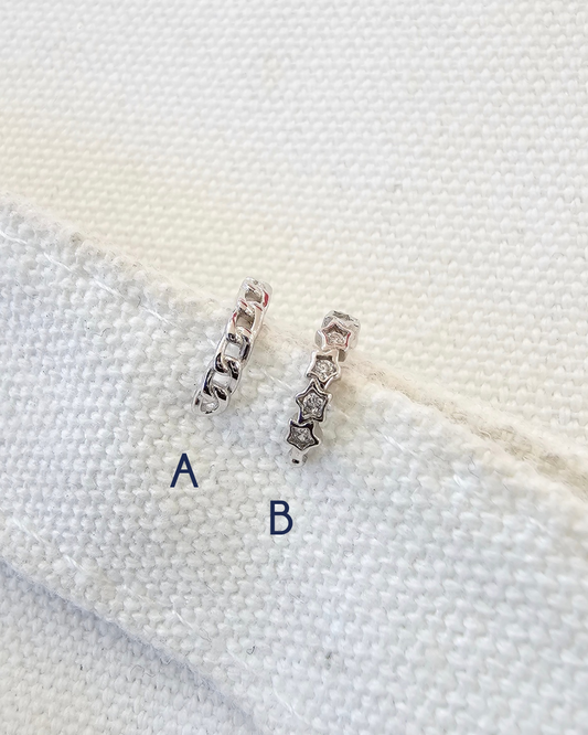 Mini earcuffs silver