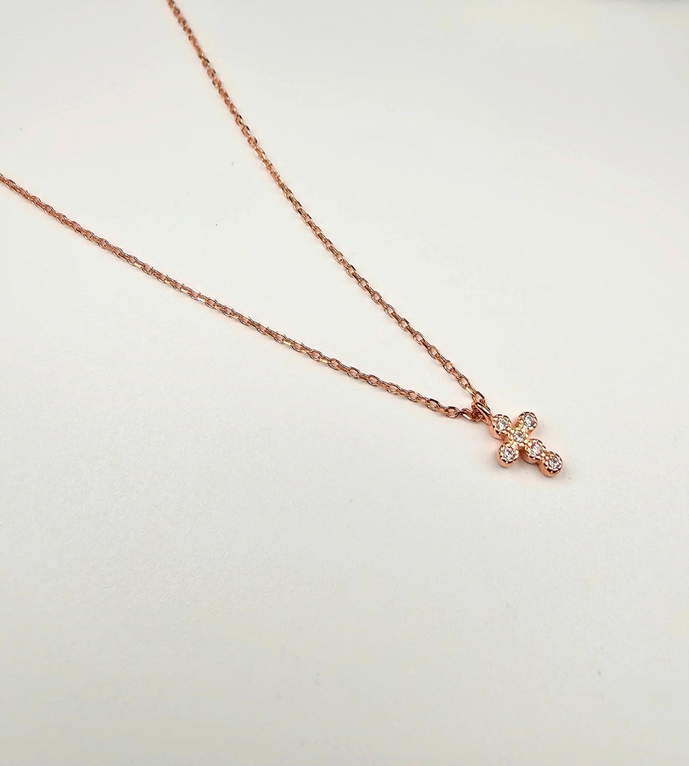 Rosegold mini cross