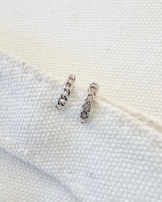 Mini earcuffs silver