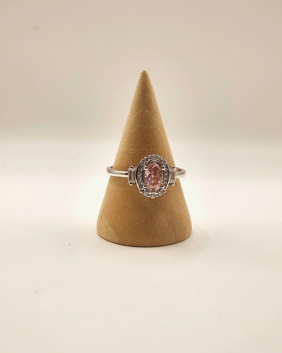 Pink oval ring