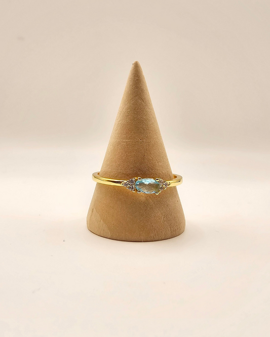 Lt. Blue cz ring